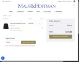 Maus & Hoffman coupon verification screenshot