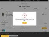 BUCKFEVER coupon verification screenshot