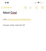welcome20 coupon verification screenshot