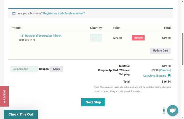 May Arts checkout page showing May Arts coupon code box | Screenshot taken by SimplyCodes community member on Jul 25, 2025