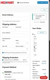WELCOME8 coupon verification screenshot