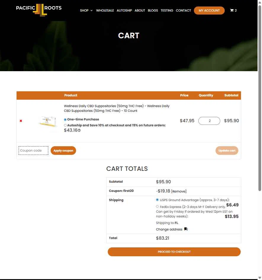 MedRoots checkout page showing MedRoots promo code box | Screenshot taken by SimplyCodes community member on Oct 5, 2025