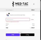 MED-TAC International coupon verification screenshot