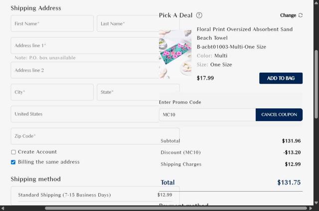 Meet.Curve checkout page showing Meet.Curve coupon code box | Screenshot taken by SimplyCodes community member on Jul 28, 2025