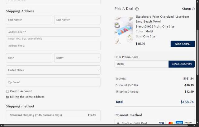 Meet.Curve checkout page showing Meet.Curve coupon code box | Screenshot taken by SimplyCodes community member on Jul 21, 2025