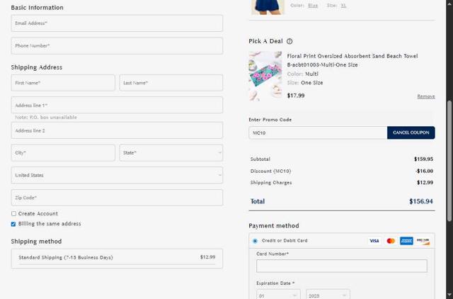 Meet.Curve checkout page showing Meet.Curve coupon code box | Screenshot taken by SimplyCodes community member on Aug 4, 2025