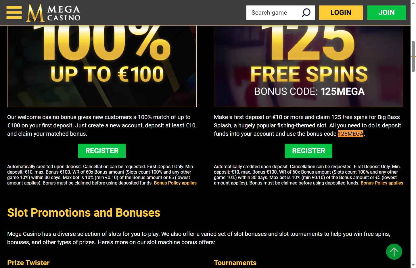 Mega Casino checkout page showing Mega Casino coupon code box | Screenshot taken by SimplyCodes community member on May 26, 2025