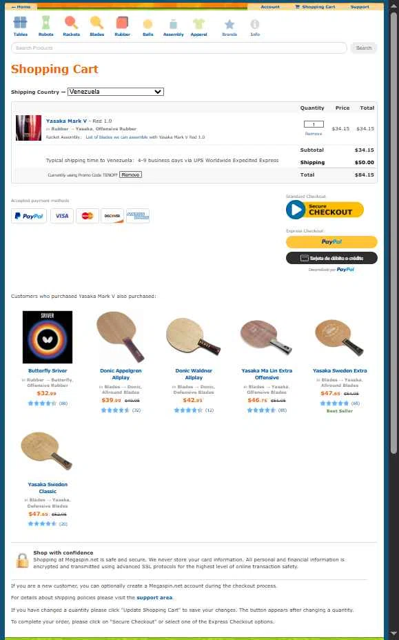Megaspin checkout page showing Megaspin promo code box | Screenshot taken by SimplyCodes community member on Feb 4, 2026