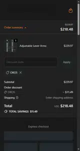 ORO5 coupon verification screenshot