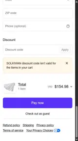 Meite USA coupon verification screenshot