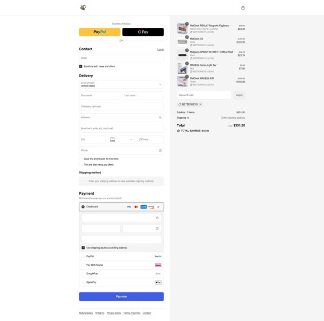 MelGeek checkout page showing MelGeek promo code box | Screenshot taken by SimplyCodes community member on Sep 2, 2025