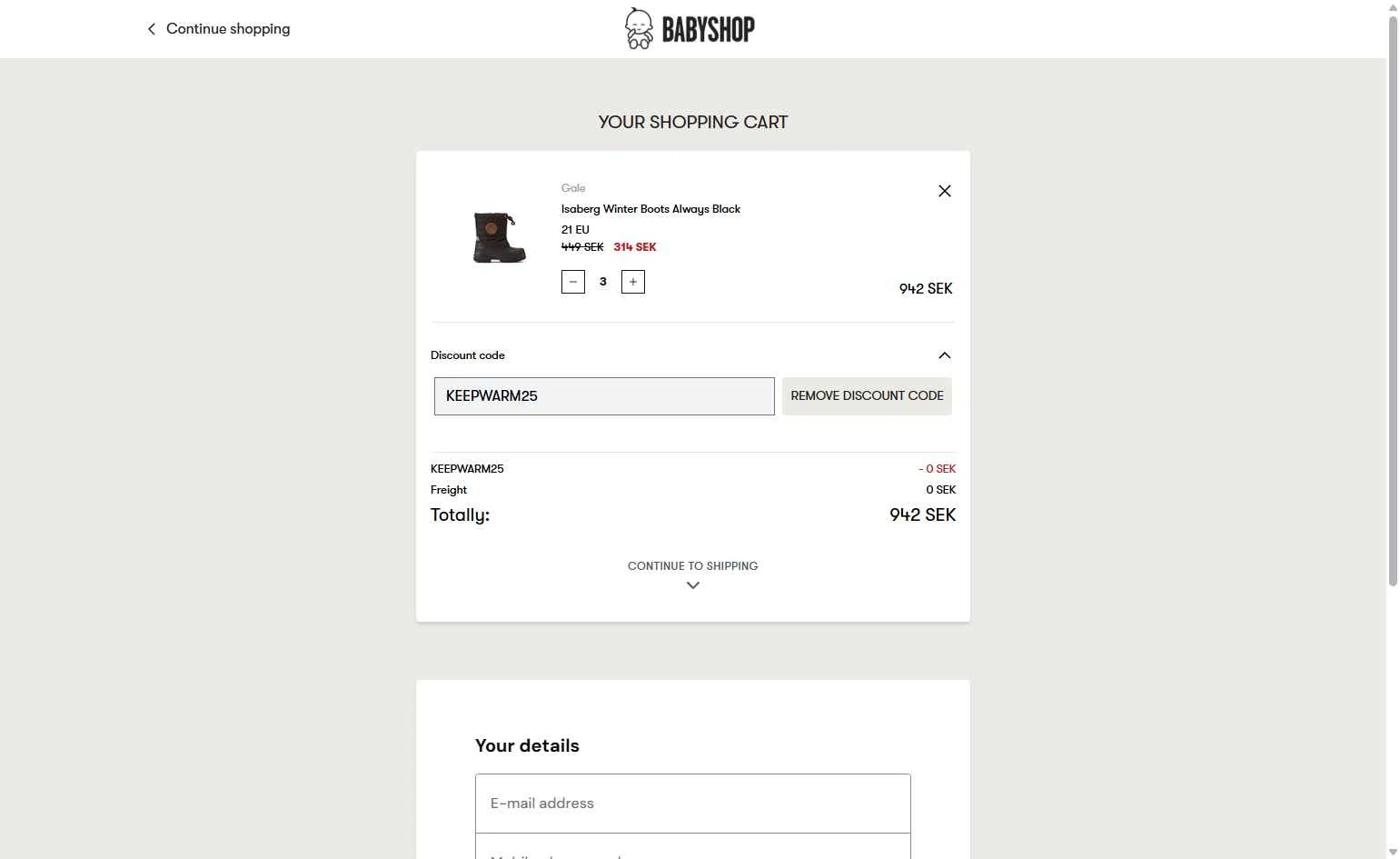 Melijoe checkout page showing Melijoe promo code box | Screenshot taken by SimplyCodes community member on Oct 28, 2025