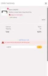 CART10 coupon verification screenshot