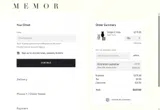 MEMOR coupon verification screenshot