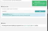 WELCOME10 coupon verification screenshot