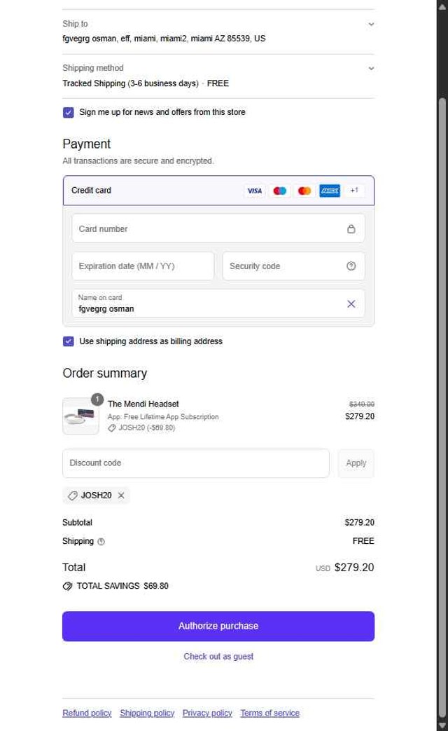 Mendi.io checkout page showing Mendi.io promo code box | Screenshot taken by SimplyCodes community member on Jul 6, 2025