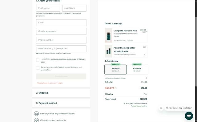 MenofManual checkout page showing MenofManual promo code box | Screenshot taken by SimplyCodes community member on Aug 5, 2025