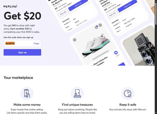 Mercari checkout page showing Mercari discount code box | Screenshot taken by SimplyCodes community member on Aug 29, 2025