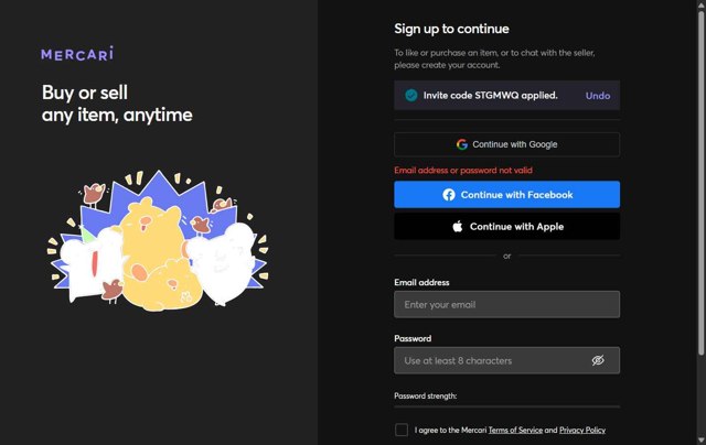 Mercari checkout page showing Mercari discount code box | Screenshot taken by SimplyCodes community member on Aug 27, 2025