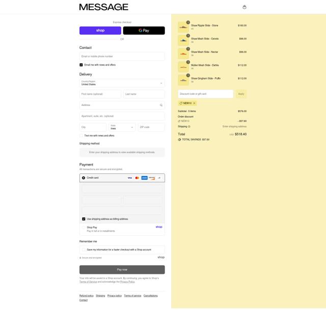 Message checkout page showing Message promo code box | Screenshot taken by SimplyCodes community member on Sep 8, 2025