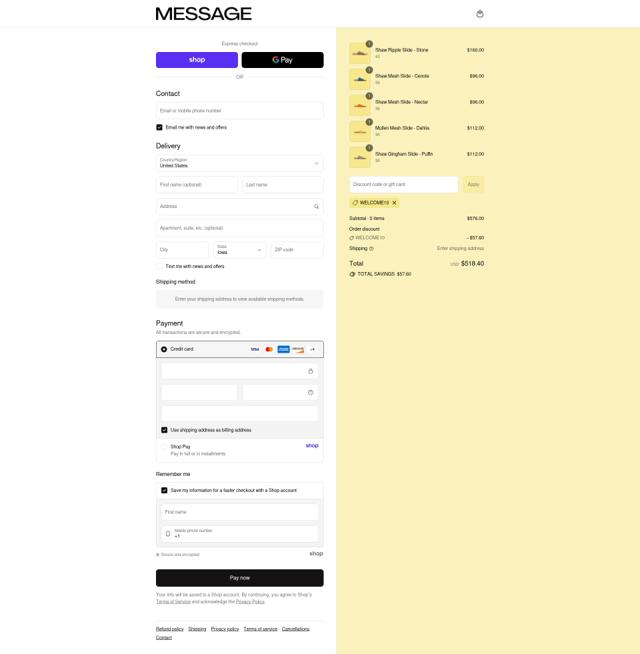 Message checkout page showing Message promo code box | Screenshot taken by SimplyCodes community member on Sep 8, 2025
