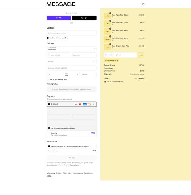Message checkout page showing Message promo code box | Screenshot taken by SimplyCodes community member on Sep 3, 2025