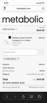 MAR_IAM_K coupon verification screenshot