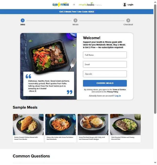 Metabolic Meals checkout page showing Metabolic Meals discount code box | Screenshot taken by SimplyCodes community member on Jan 21, 2026