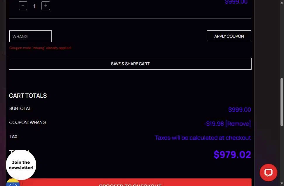 META PCs checkout page showing META PCs coupon code box | Screenshot taken by SimplyCodes community member on Jan 3, 2026
