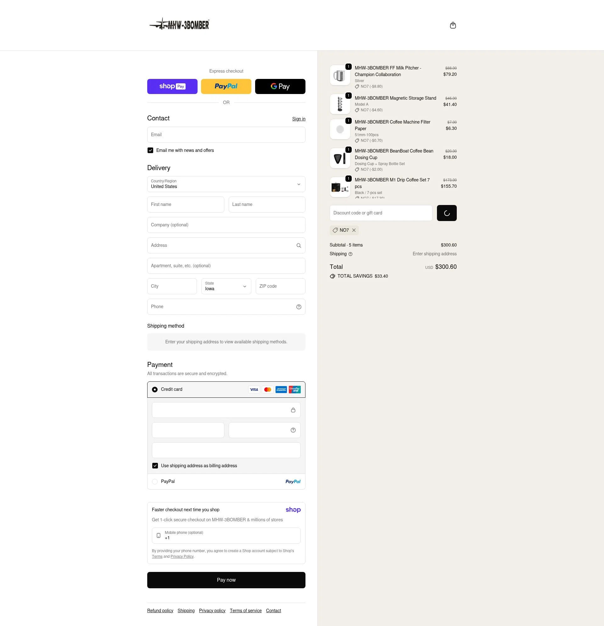 MHW-3BOMBER checkout page showing MHW-3BOMBER discount code box | Screenshot taken by SimplyCodes community member on Jan 10, 2026