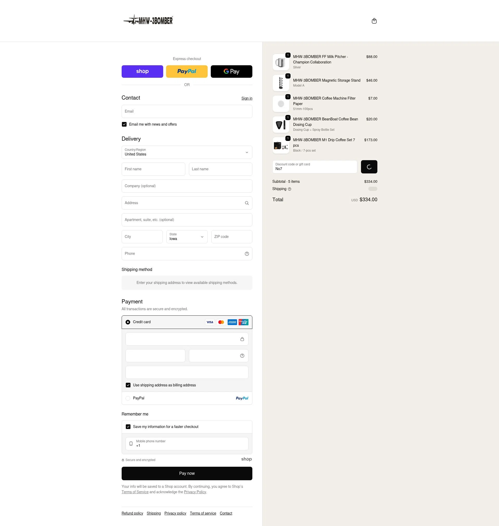 MHW-3BOMBER checkout page showing MHW-3BOMBER discount code box | Screenshot taken by SimplyCodes community member on Jan 5, 2026