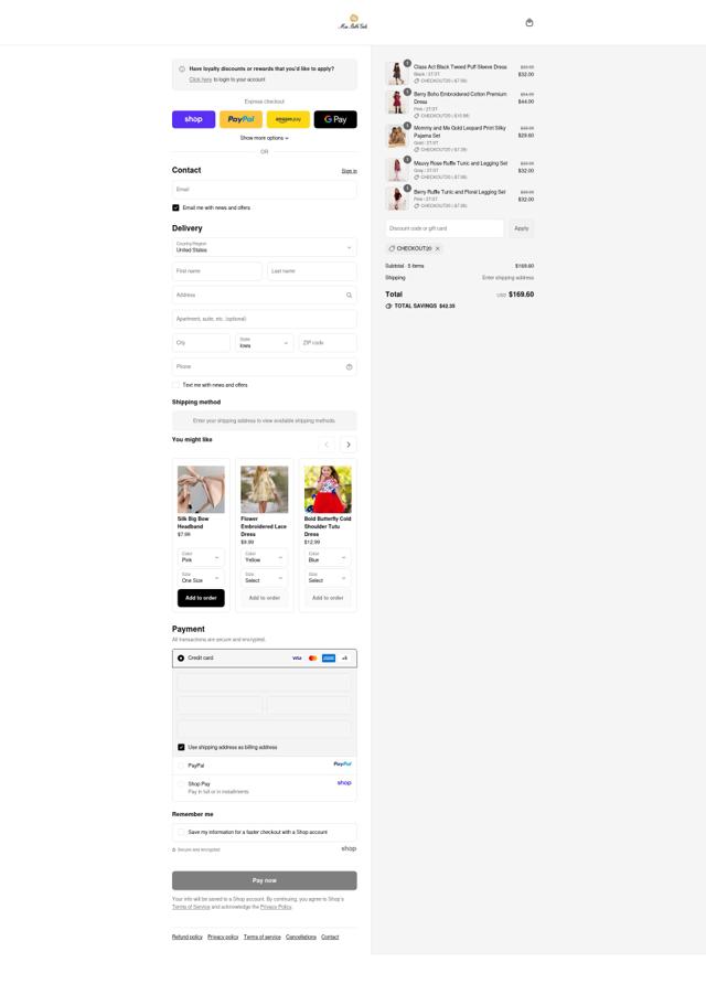 Mia Belle Baby checkout page showing Mia Belle Baby discount code box | Screenshot taken by SimplyCodes community member on Sep 13, 2025