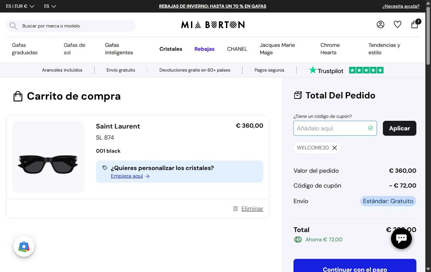 Mia Burton checkout page showing Mia Burton coupon code box | Screenshot taken by SimplyCodes community member on Jan 29, 2026