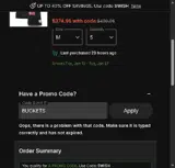 BUCKETS coupon verification screenshot