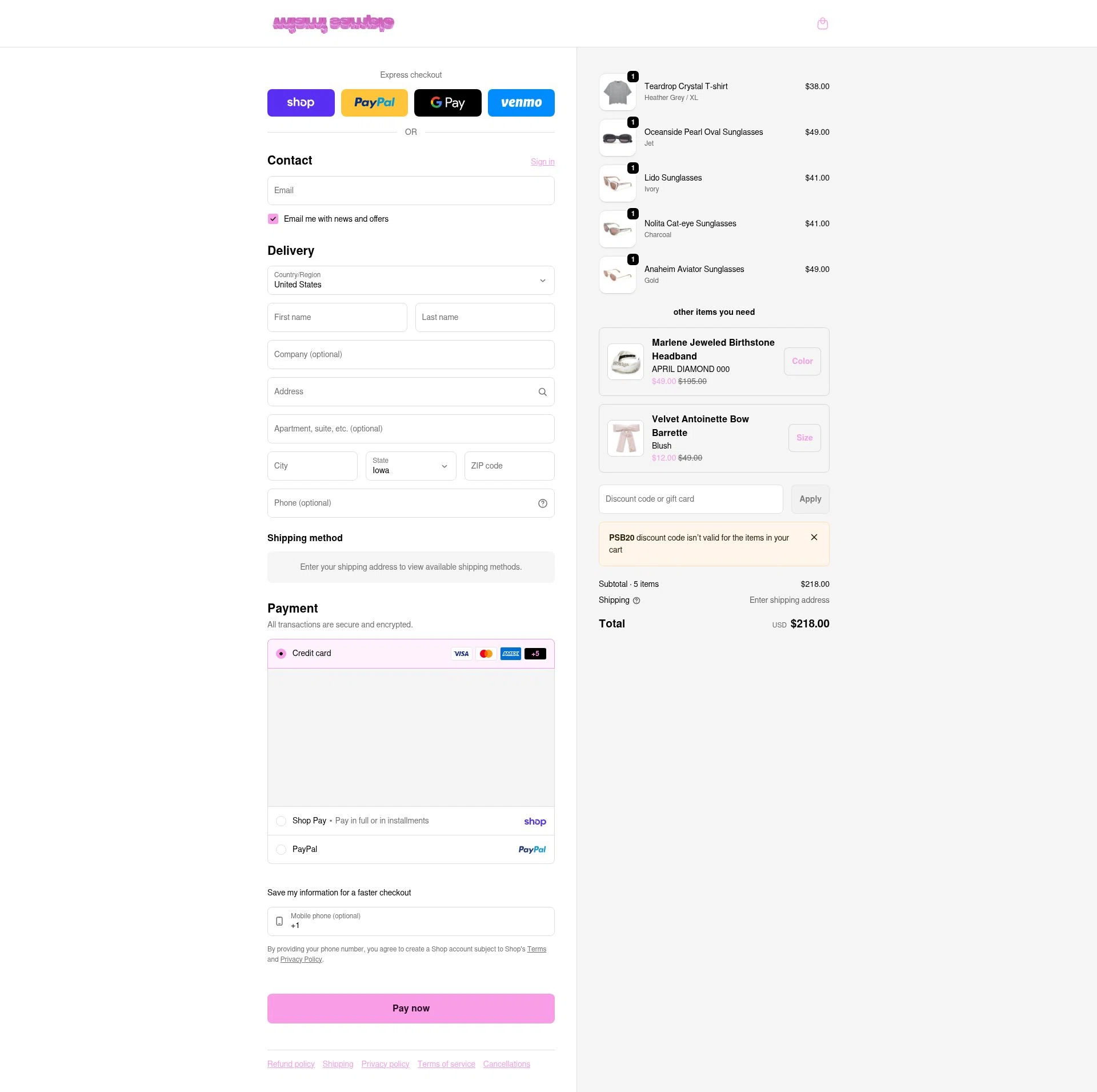 Miami Sample checkout page showing Miami Sample discount code box | Screenshot taken by SimplyCodes community member on Feb 7, 2026