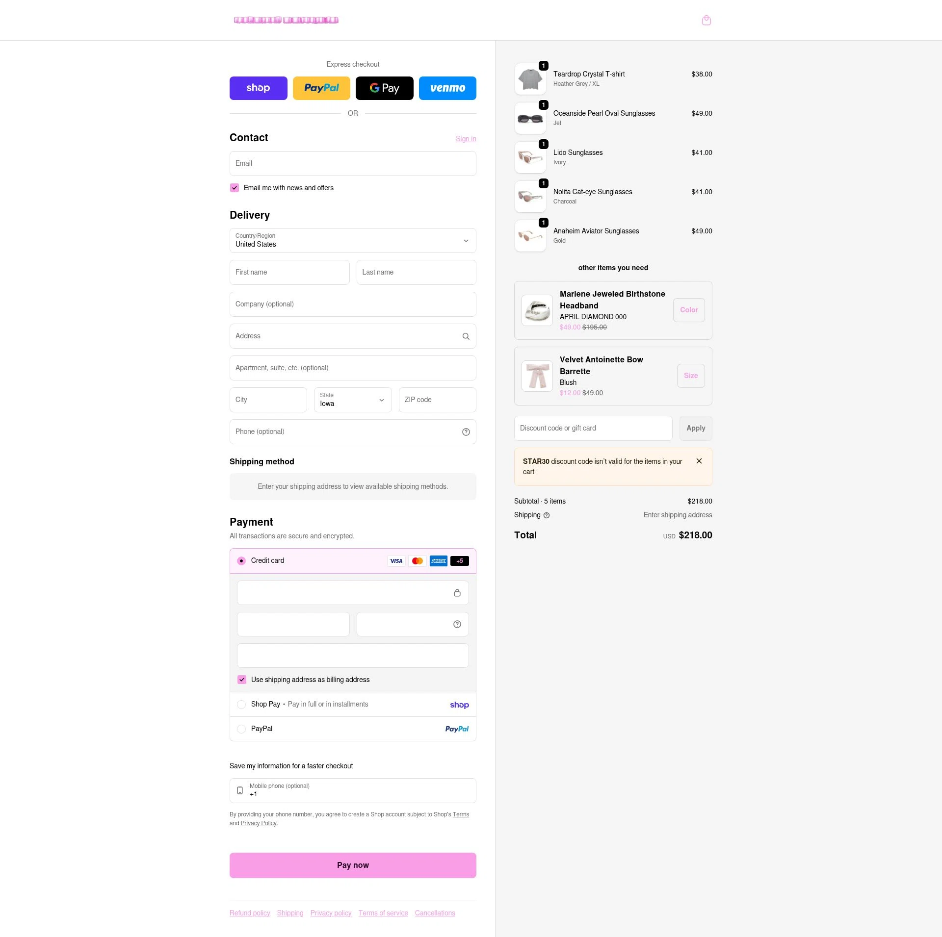 Miami Sample checkout page showing Miami Sample discount code box | Screenshot taken by SimplyCodes community member on Feb 7, 2026