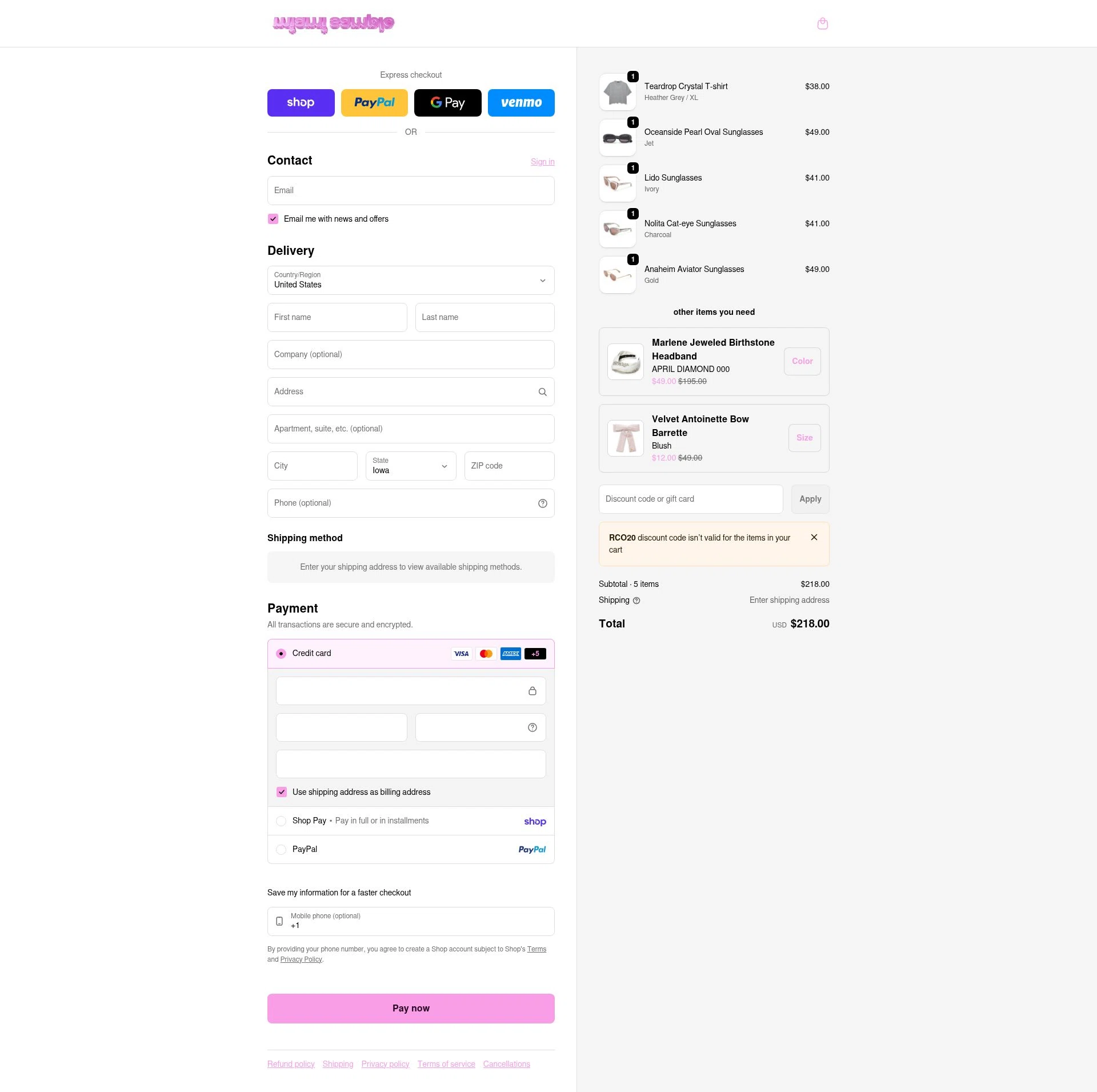 Miami Sample checkout page showing Miami Sample discount code box | Screenshot taken by SimplyCodes community member on Feb 7, 2026