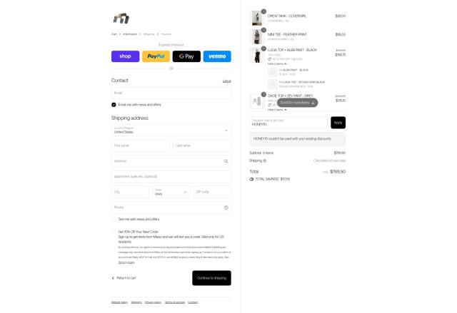 Miaou checkout page showing Miaou discount code box | Screenshot taken by SimplyCodes community member on Sep 4, 2025