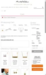 Michal Golan coupon verification screenshot
