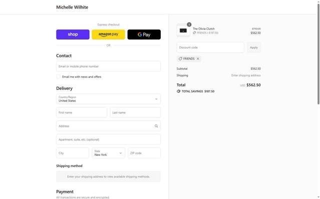 Michelle Wilhite checkout page showing Michelle Wilhite promo code box | Screenshot taken by SimplyCodes community member on Sep 8, 2025