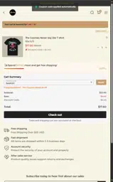 Sarah20 coupon verification screenshot