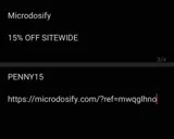 Microdosify coupon verification screenshot