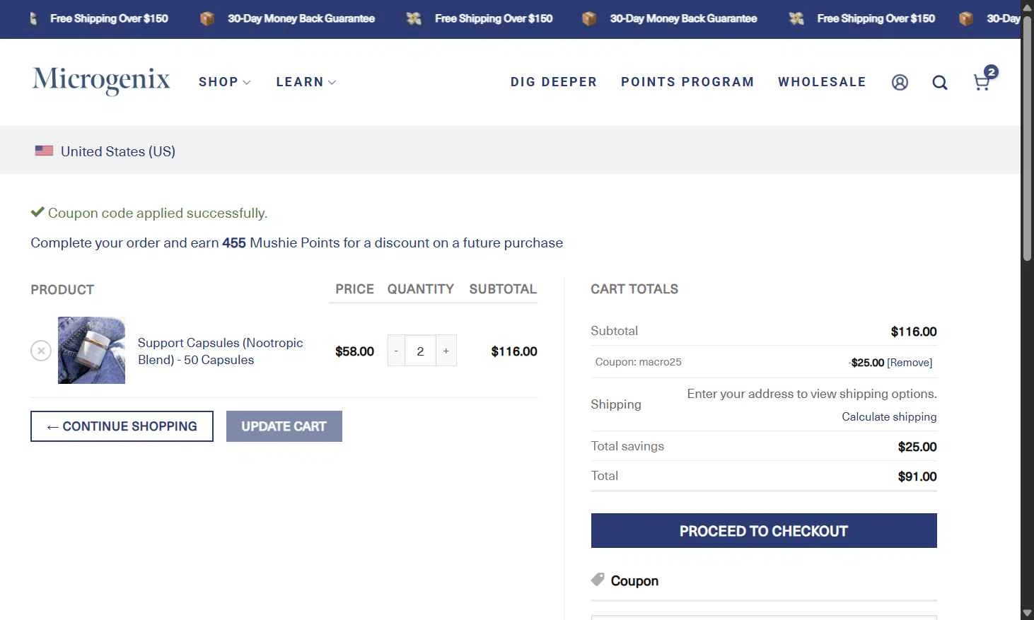 Microgenix checkout page showing Microgenix coupon code box | Screenshot taken by SimplyCodes community member on Oct 7, 2025