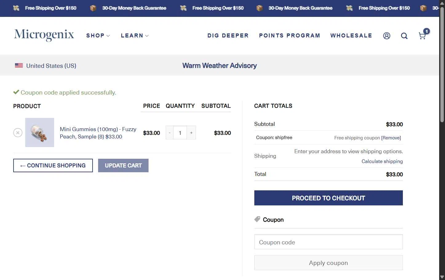 Microgenix checkout page showing Microgenix coupon code box | Screenshot taken by SimplyCodes community member on Aug 25, 2025