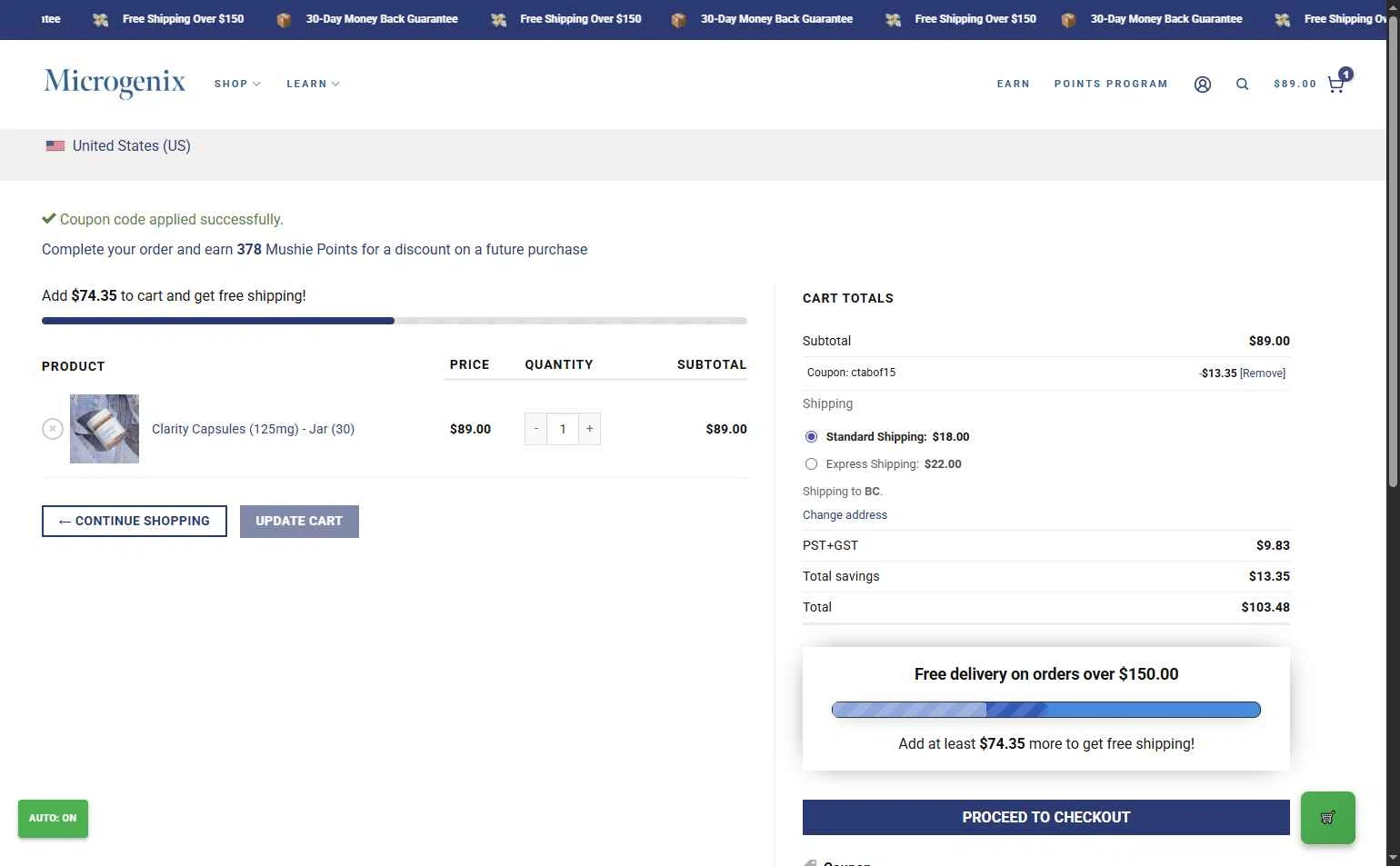 Microgenix checkout page showing Microgenix coupon code box | Screenshot taken by SimplyCodes community member on Dec 24, 2025