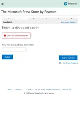 BUILD coupon verification screenshot