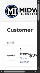 Midwest Industries Inc coupon verification screenshot