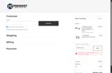Midwest Industries Inc coupon verification screenshot