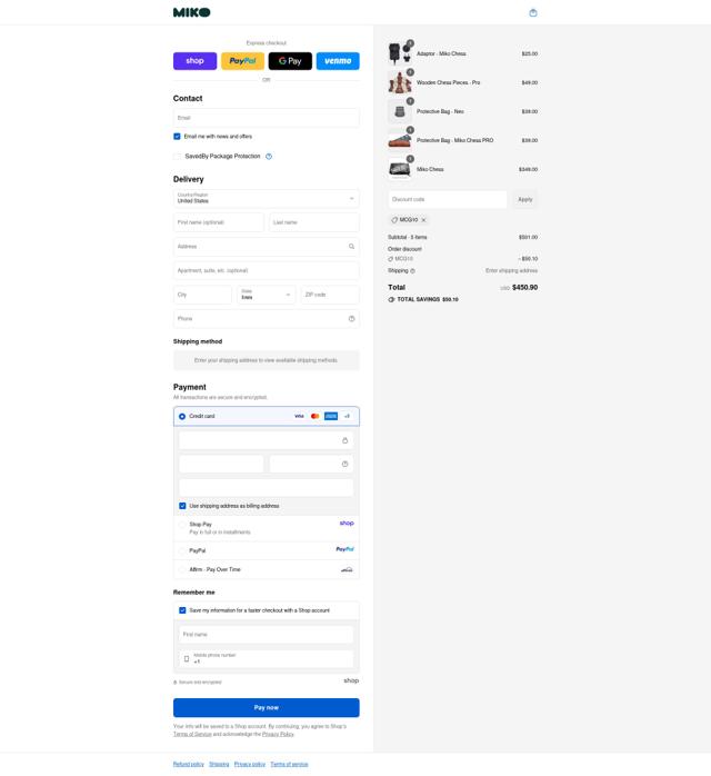 Miko 3 checkout page showing Miko 3 discount code box | Screenshot taken by SimplyCodes community member on Sep 11, 2025