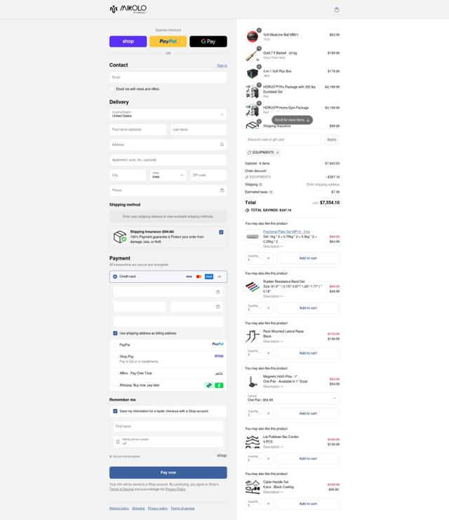Mikologym checkout page showing Mikologym promo code box | Screenshot taken by SimplyCodes community member on Sep 12, 2025